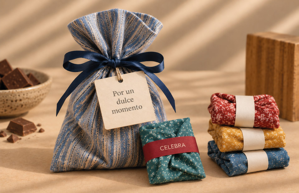 Chocolates artesanales en tela