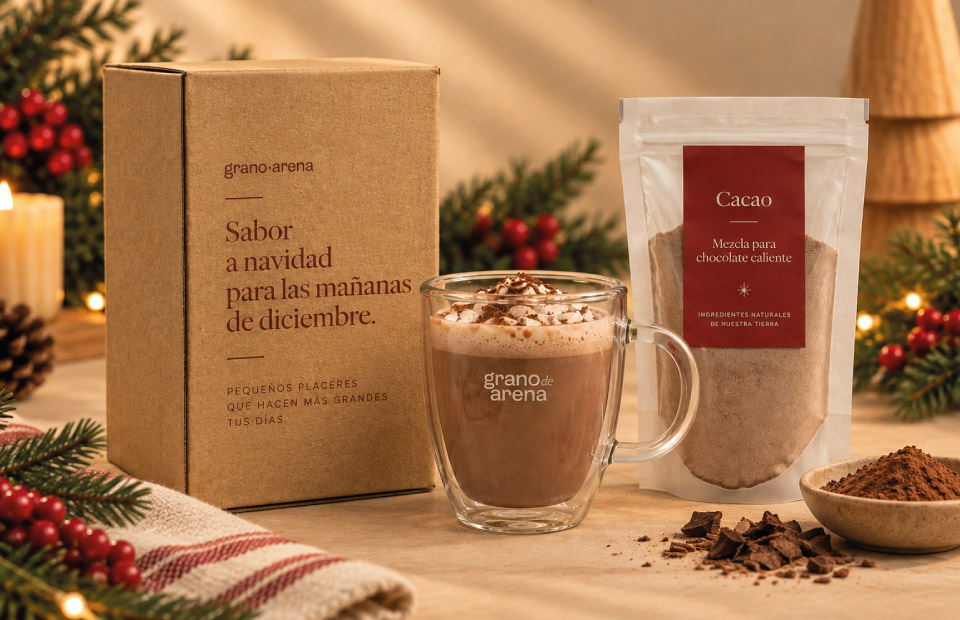 Mezcla perfecta para una taza de chocolate