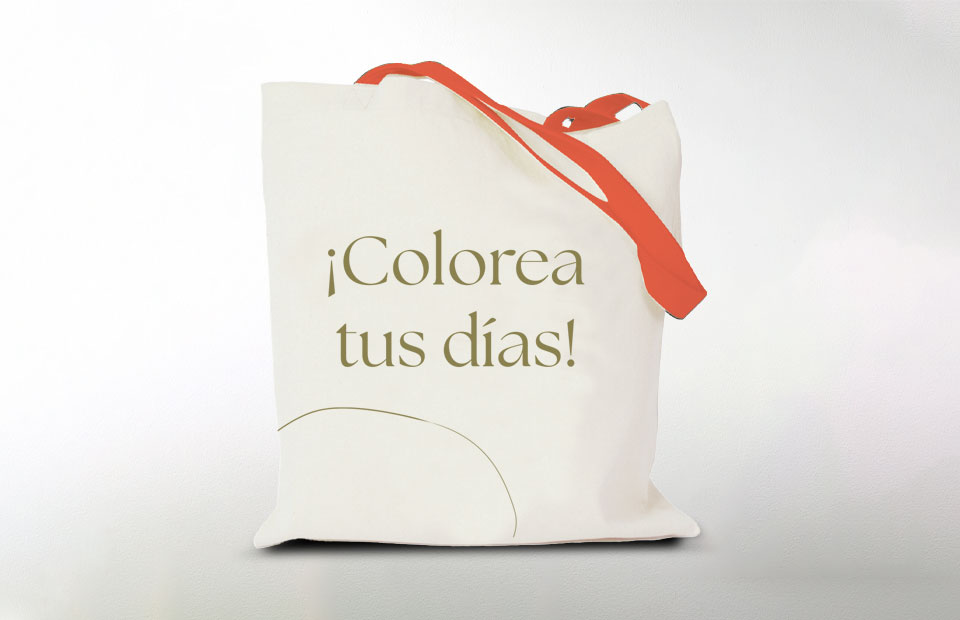 Bolsa eco con manija de colores