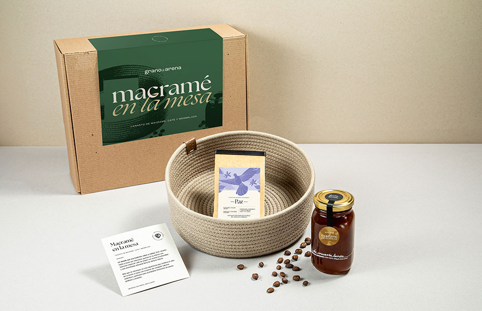 Macramé en la mesa
