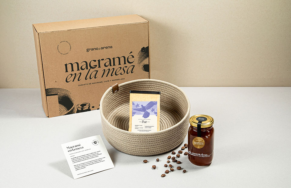 Macramé en la mesa